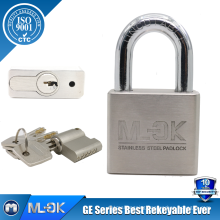 Stainless Steel Replaceable Cylinder Padlock with Brass Keys